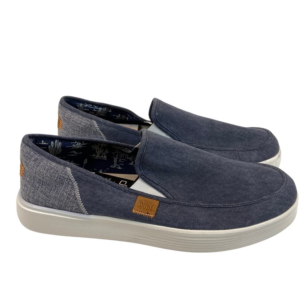 Hey Dude Sunapee M Craft Navy Slip On Casual Shoes Mens Size 14 - Picture 10 of 11